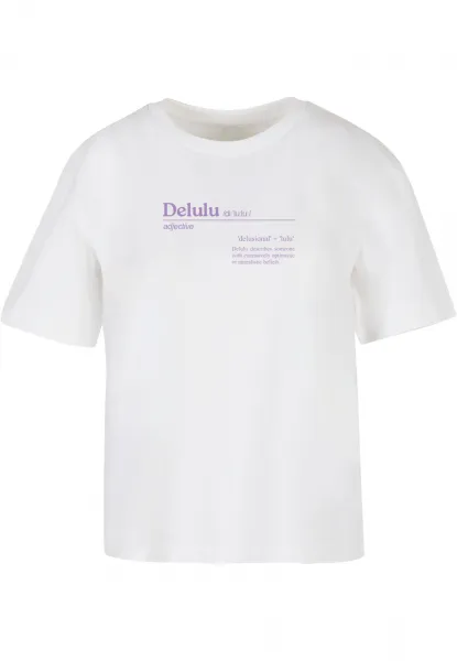 Women's T-shirt Delulu Definition white