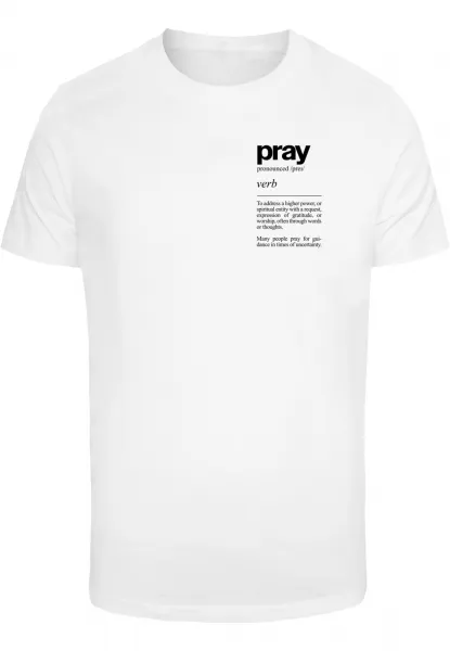 Men's T-shirt Pray Definition white