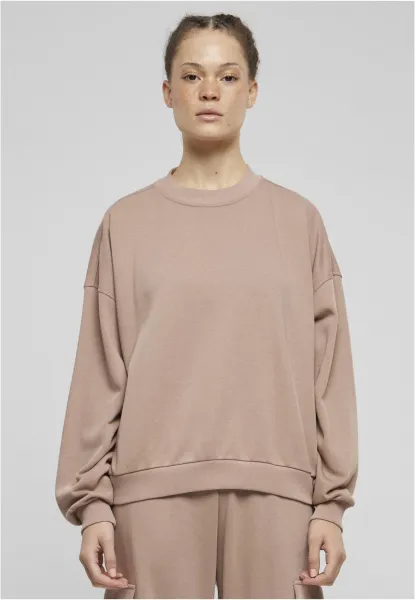 Women's Oversized Terry Powder Pink Sweatshirt