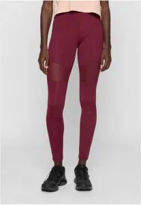 Women's fishnet leggings 2 pcs black+burgundy