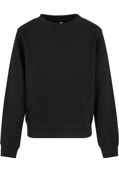 Girl's sweatshirt Light Terry Crewneck black