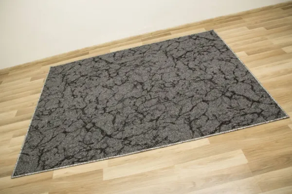 Koberec Marble 75 mramor, sivý / čierny