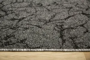 Koberec Marble 75 mramor, sivý / čierny