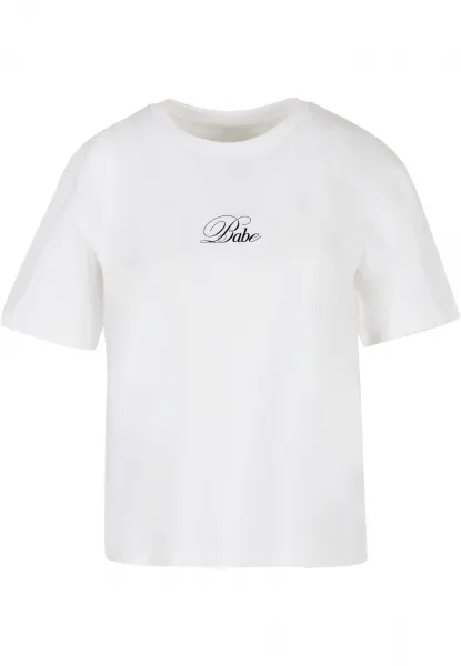 Women's T-shirt Babe Wording white