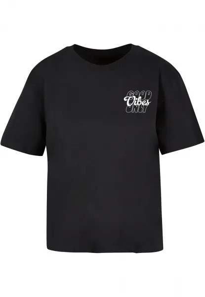 Women's T-shirt Good Vibes Wording black