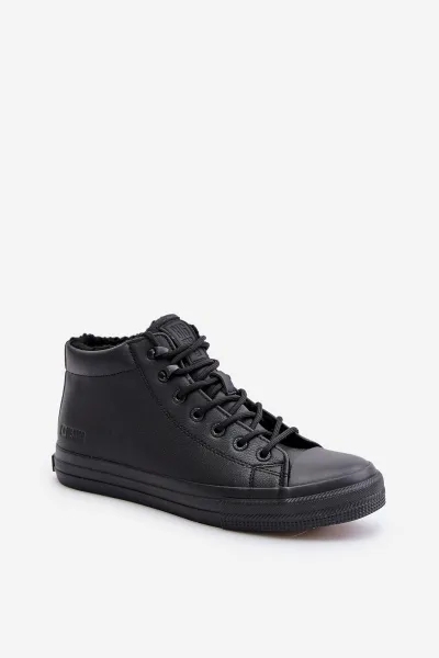 BIG STAR SHOES Izolované pánske posúvače Čierna veľká hviezda MM174012