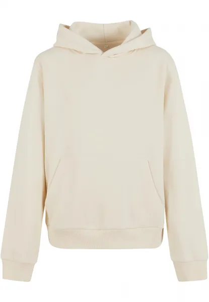 Terry cream hoodie for girls