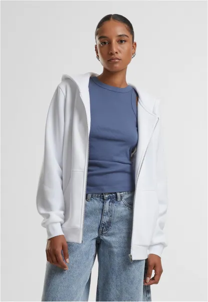 Women's zip-up hoodie Fluffy Hoody white