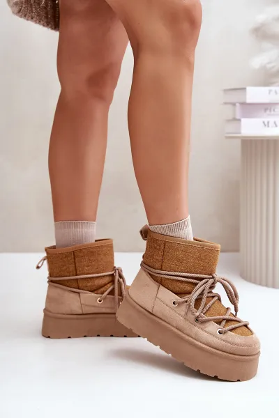 Snow boots with platform bindings brown Mavora