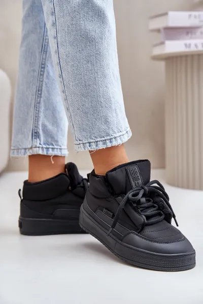 Insulated women's sneakers Big Star black