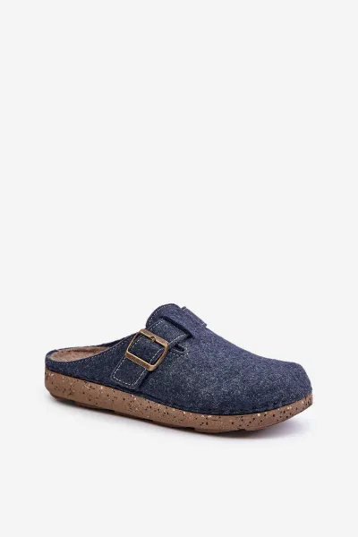 Men's slippers with buckle profilactic slippers Inblu blue