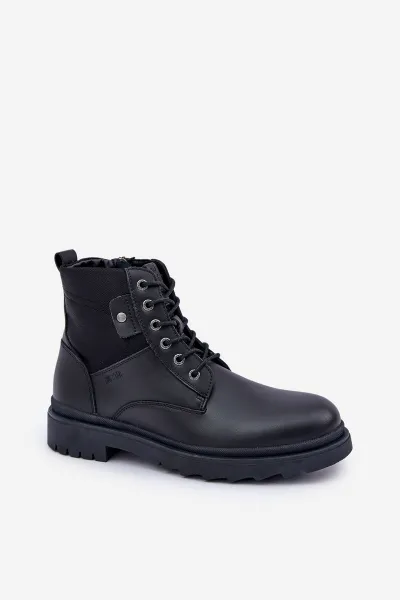 BIG STAR SHOES Kožené Zateplené Čižmy Pánske Big Star