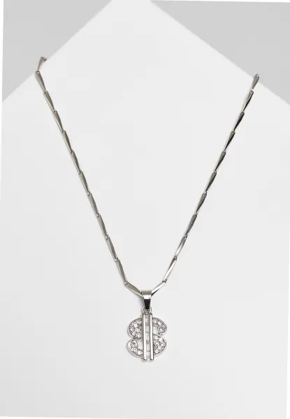 Small Dollar Necklace - Silver Color