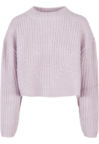 Women's wide oversize sweater soft lilac