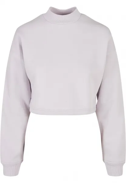 Women's Haircut Oversized Sweat High Neck Crew Soft Lilac