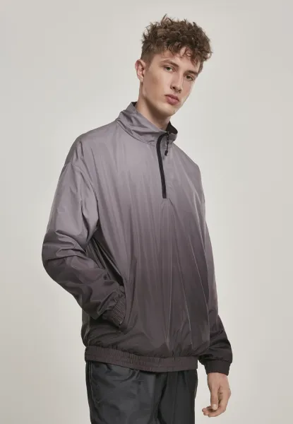 Gradient Pull Over Jacket Black/Grey