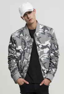 Vintage Camo Cotton Bomber Jacket snow camo