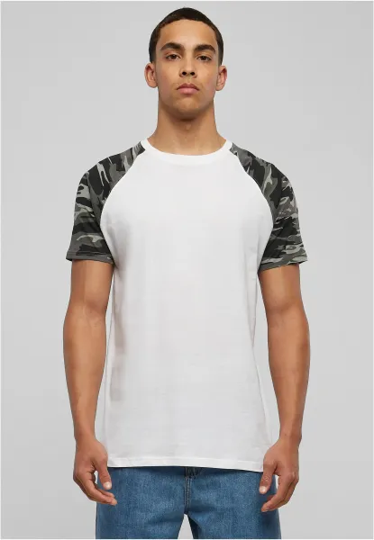 Contrasting raglan t-shirt wht/darkcamo