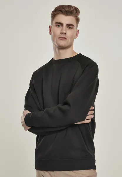 Raglan Zip Pocket Crew black
