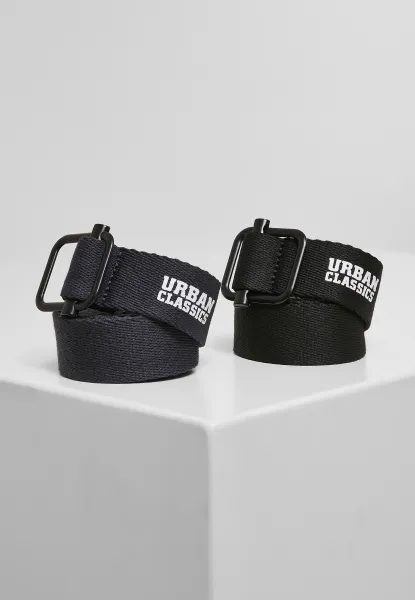 Industrial canvas belt 2 packs black/navy