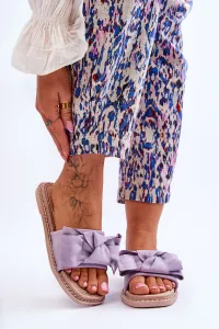 Boto Dámske semišové flip -flops s hrnčekom fialovej ambra