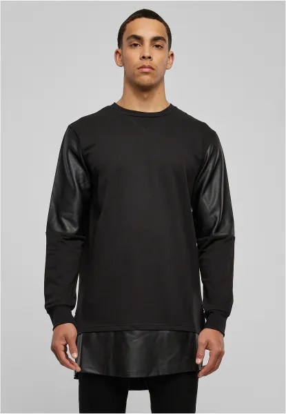 Long zip made of synthetic leather blk/blk