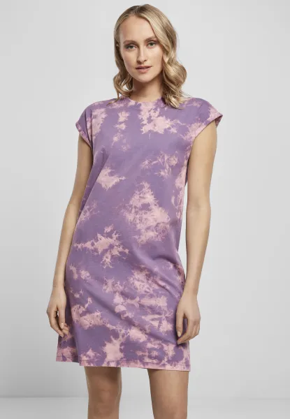 Women's bleached dress gray-purple