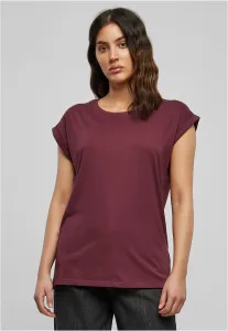 Dámske tričko s predĺženým ramenom čerešňovej farby