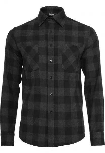 Plaid flannel shirt blk/cha