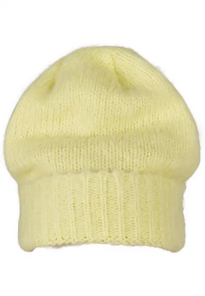 Knitted beanie - yellow