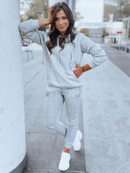 Dámská mikina BASIC s kapucňou sivá Dstreet