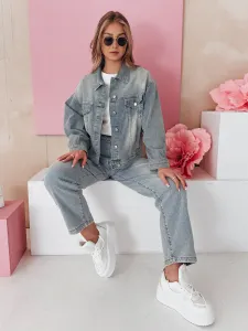 Dámska rifľová oversize bunda NOVAJIN