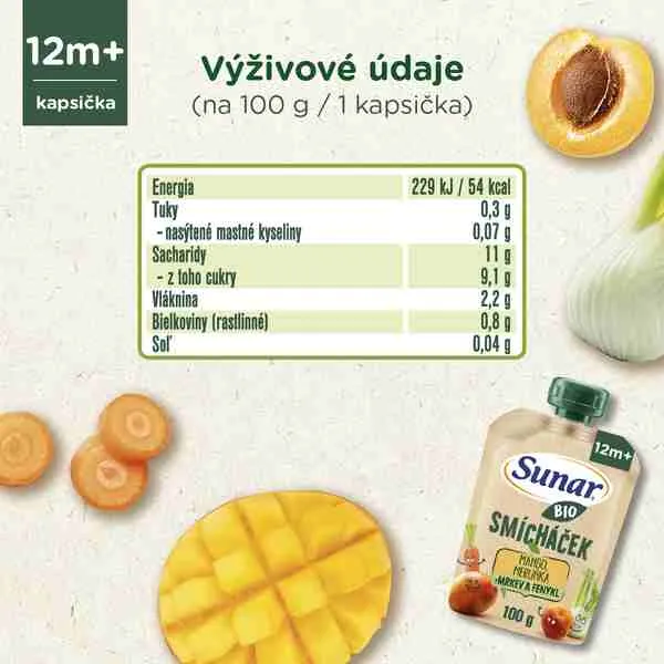 Sunar BIO SMÍCHAČEK Mango, marhuľa