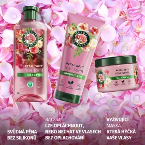Herbal Essences Rose Scent Petal Soft šampón pre suché a poškodené vlasy 350 ml