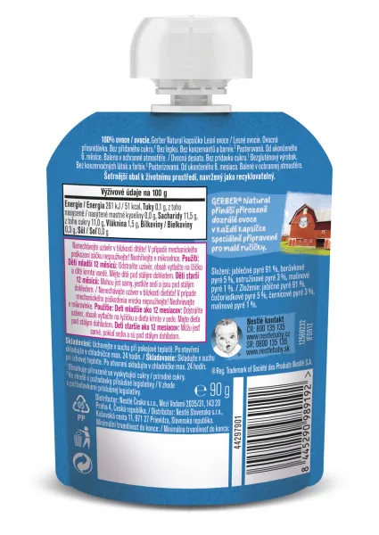 Gerber Natural Kapsička Lesné ovocie
