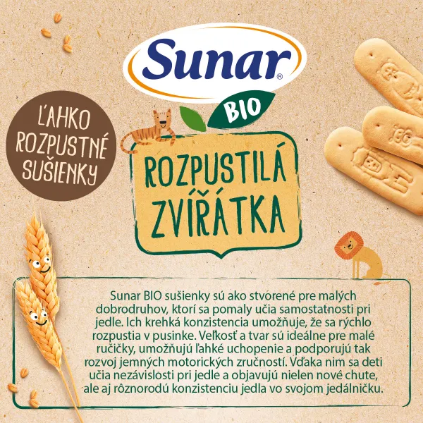 Sunar BIO Rozpustilé zvieratka 160g