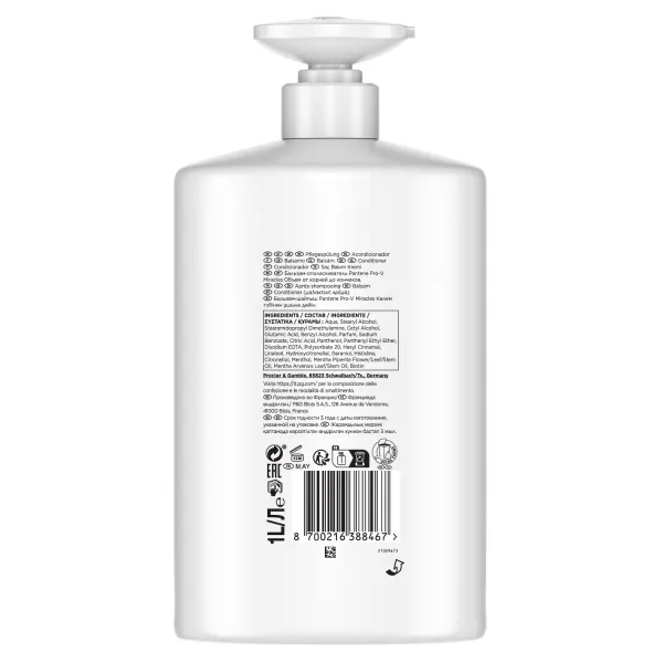 Pantene Pro-V Miracles Lift'N'Volume kondicionér pre objem jemných vlasov s biotínom 1000 ml