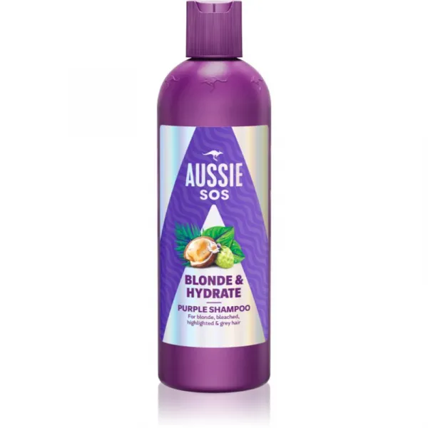 Aussie SOS Blonde Hydrate fialový tónovací šampón pre blond vlasy 300 ml