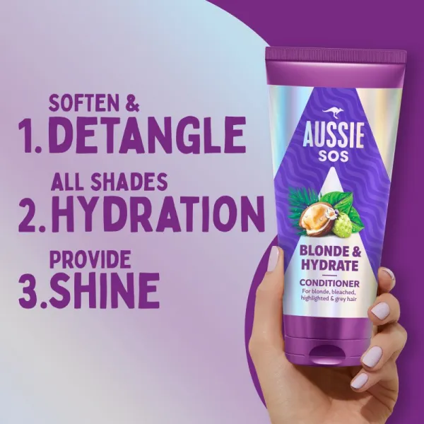 Aussie SOS Blonde Hydrate hydratačný kondicionér pre blond vlasy 200 ml