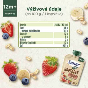 Sunar BIO HOPSÁČEK Jahoda, banán, čučoriedka