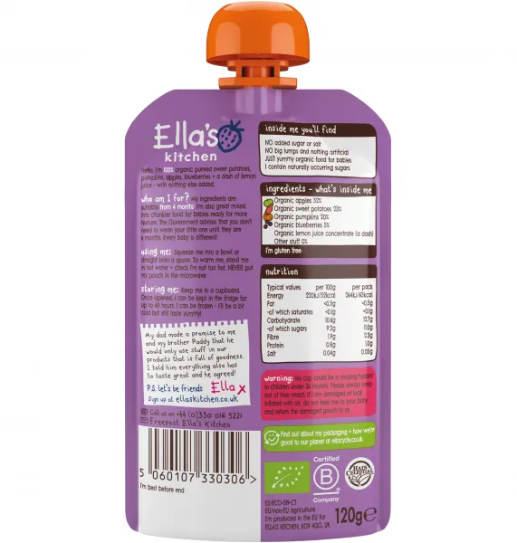 Ella's Kitchen BIO Batáty, tekvica a jablko