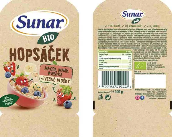 Sunar BIO HOPSÁČEK Jahoda, banán, čučoriedka