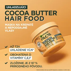 Garnier Fructis Cocoa Butter Hair Food vyživujúca maska na vlasy s kakaovým maslom 390 ml