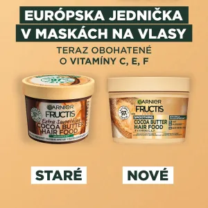 Garnier Fructis Cocoa Butter Hair Food vyživujúca maska na vlasy s kakaovým maslom 390 ml