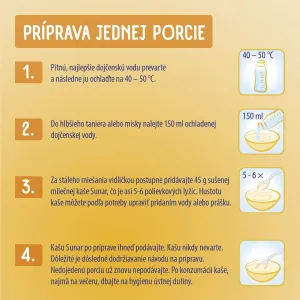 Sunar mliečna KAŠA 8 CEREÁLIÍ