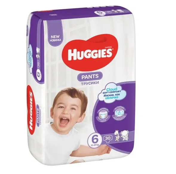 Huggies Pants Jumbo 6 15-25 kg 30 ks,HUGGIES® Pants Nohavičky plienkové jednorazové 6 (15-25 kg) 30 ks