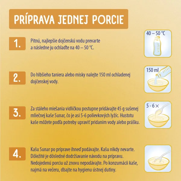 Sunar mliečna KAŠA 8 CEREÁLIÍ