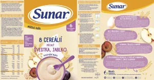 Sunar mliečna KAŠA 8 CEREÁLIÍ