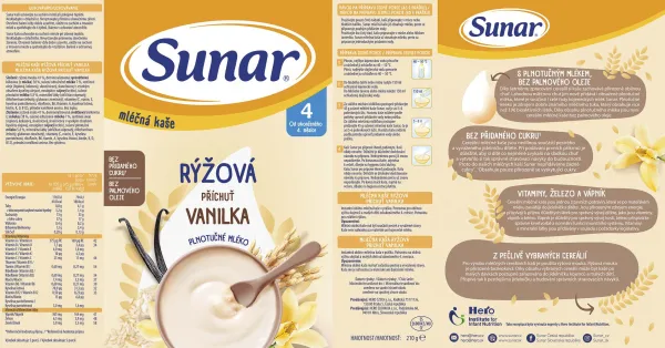 Sunar mliečna KAŠA RYŽOVÁ