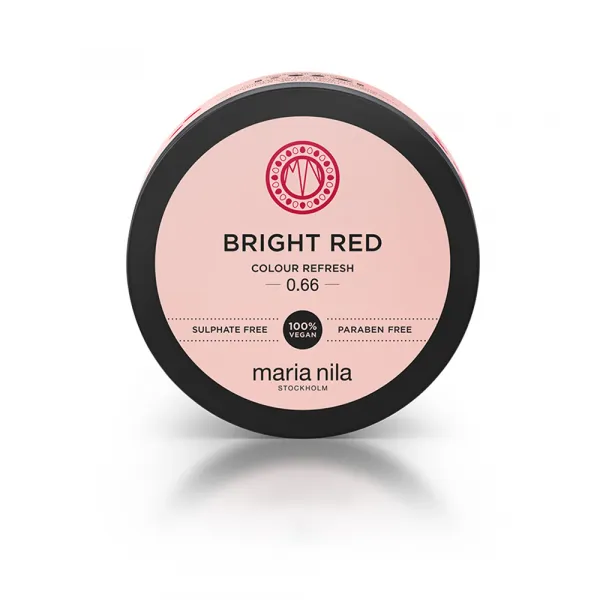 Maria Nila Colour Refresh Bright Red jemná vyživujúca maska bez permanentných farebných pigmentov výdrž 4 – 10 umytí 0.66 100 ml
